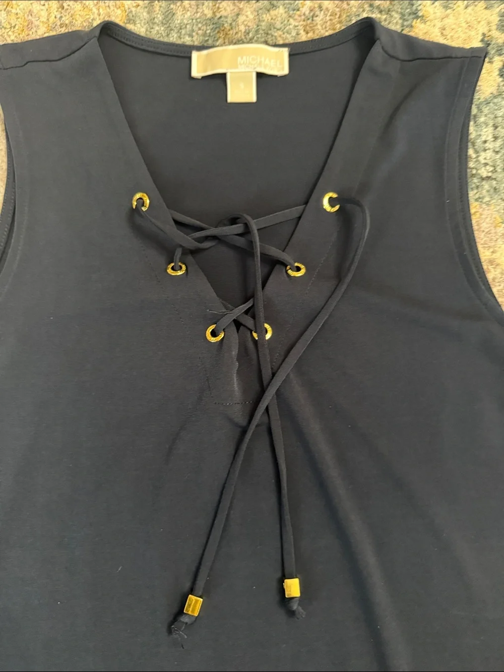 Michael Kord Navy Sleeveless Top